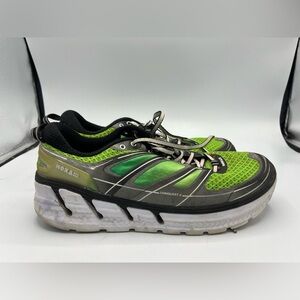 Hoka Men's Lime and Black Athletic Shoes